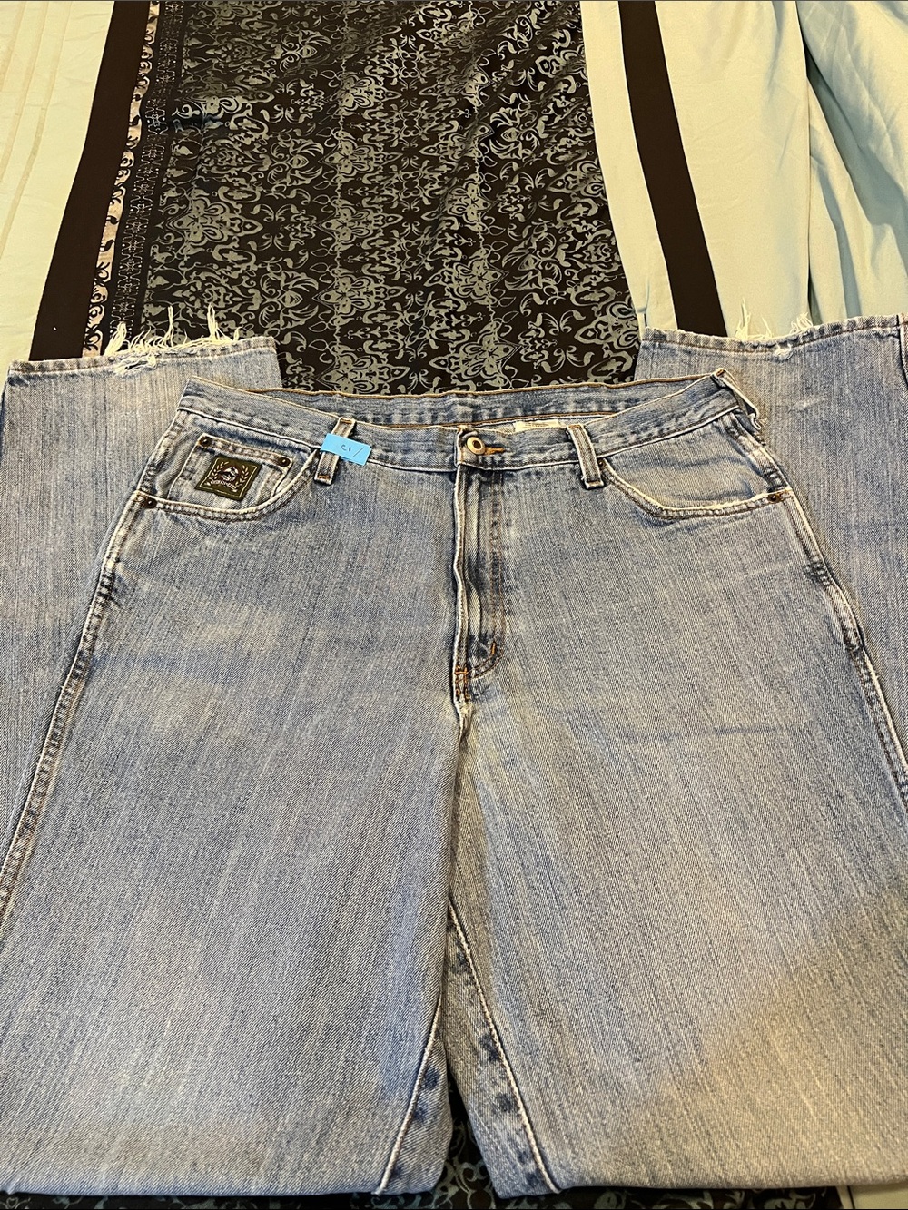 Cinch Green Tag Light Blue Denim Cutoff Shorts